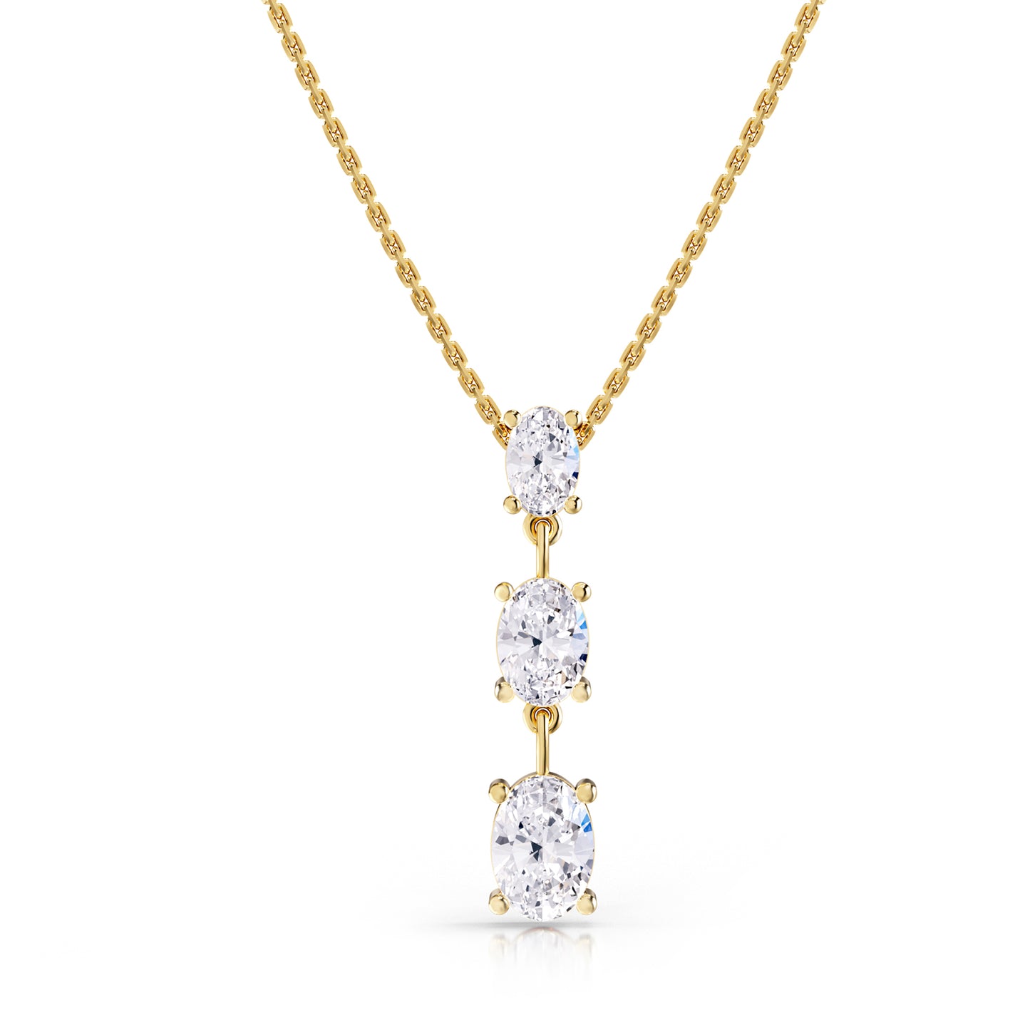 2 Carat Lab Grown Diamond Pendant Necklace 18"