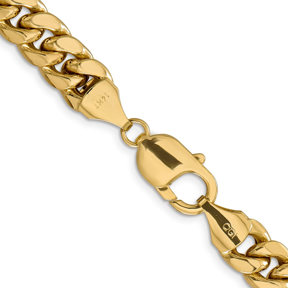 10k Yellow Gold 9.3mm Semi-Solid Miami Cuban Chain Necklace