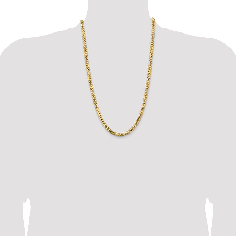 10k Yellow Gold 5.5mm Solid Miami Cuban Chain Necklace