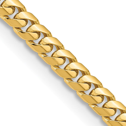 10k Yellow Gold 5.5mm Solid Miami Cuban Chain Necklace