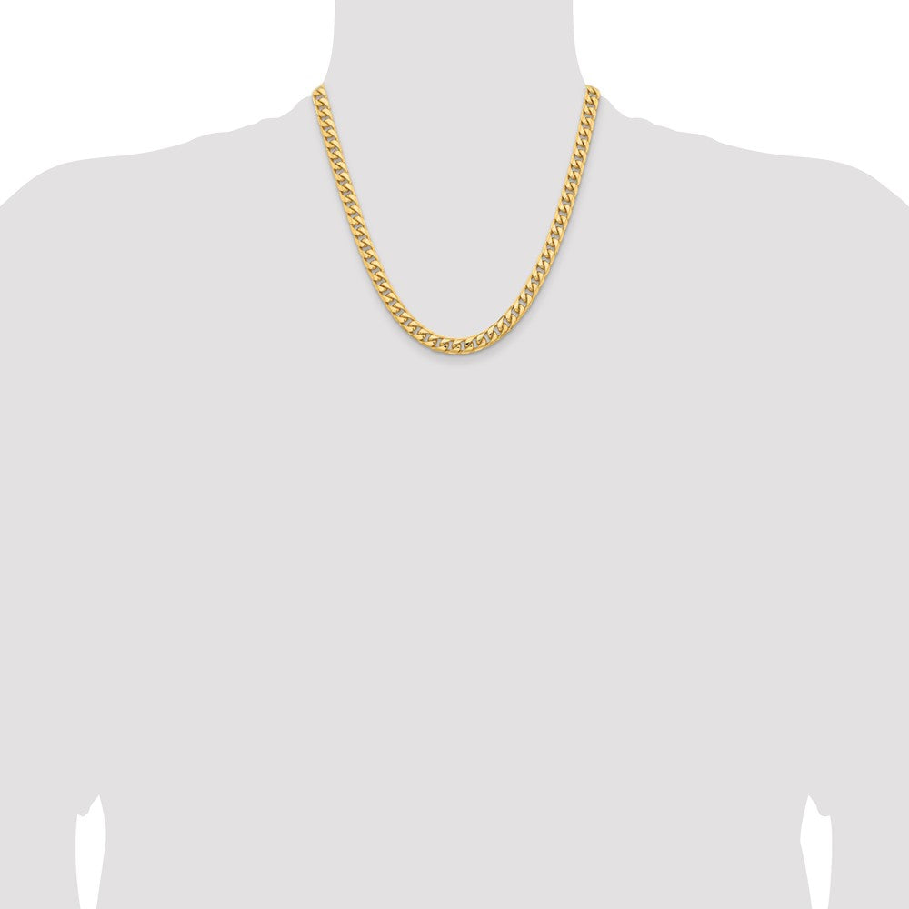 10k Yellow Gold 6.25mm Solid Miami Cuban Chain Necklace