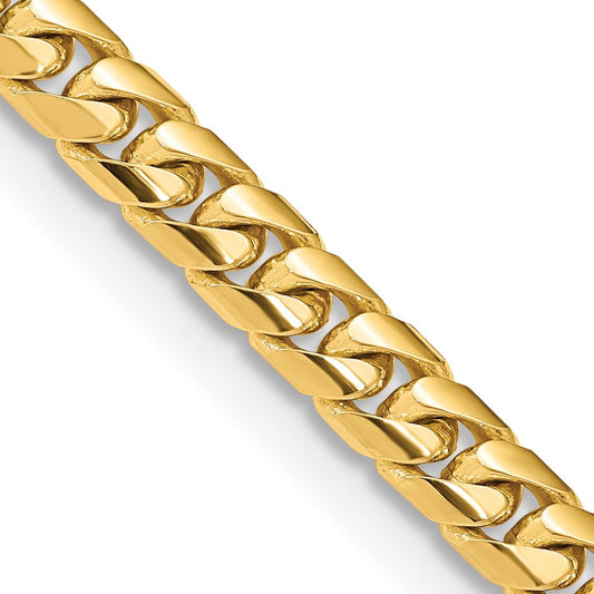10k Yellow Gold 6.25mm Solid Miami Cuban Chain Necklace