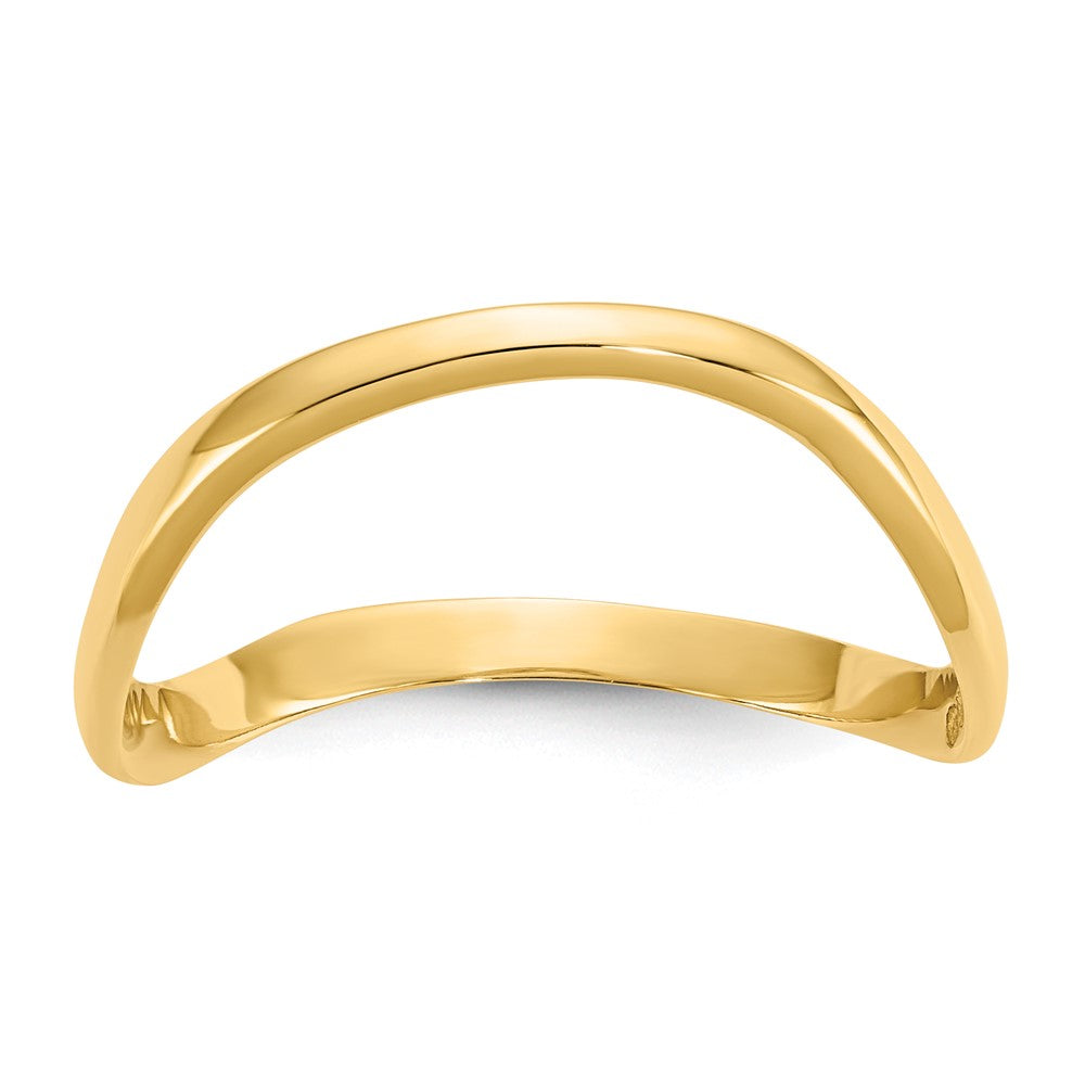 10K Yellow Gold Wave Fashion Thumb Ring Size 9