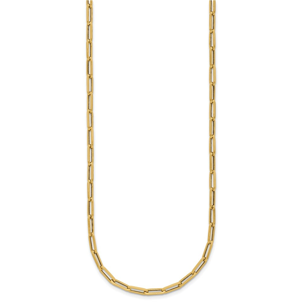 14k Yellow Gold Polished 3.1mm Paperclip Link Necklace