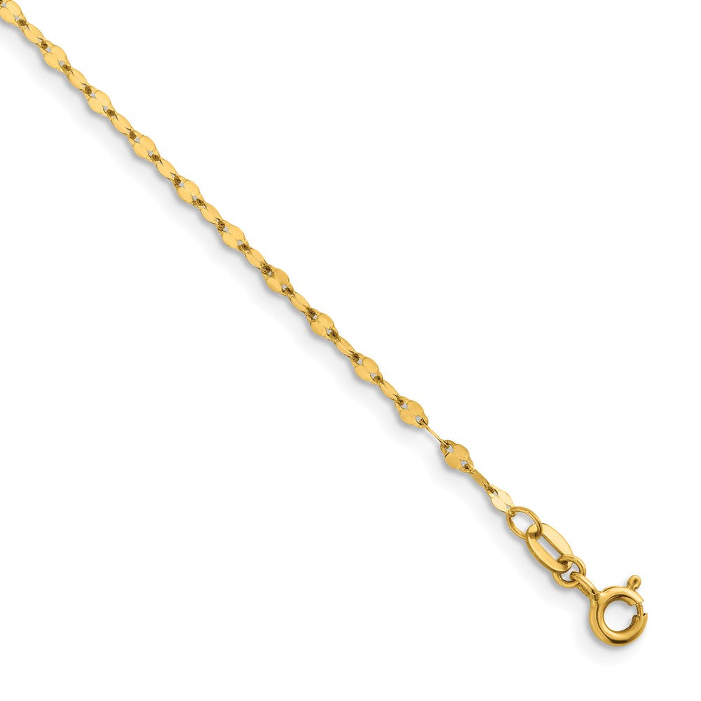 14K Rose Gold Polished 2.0mm Fancy Link Chain Necklace