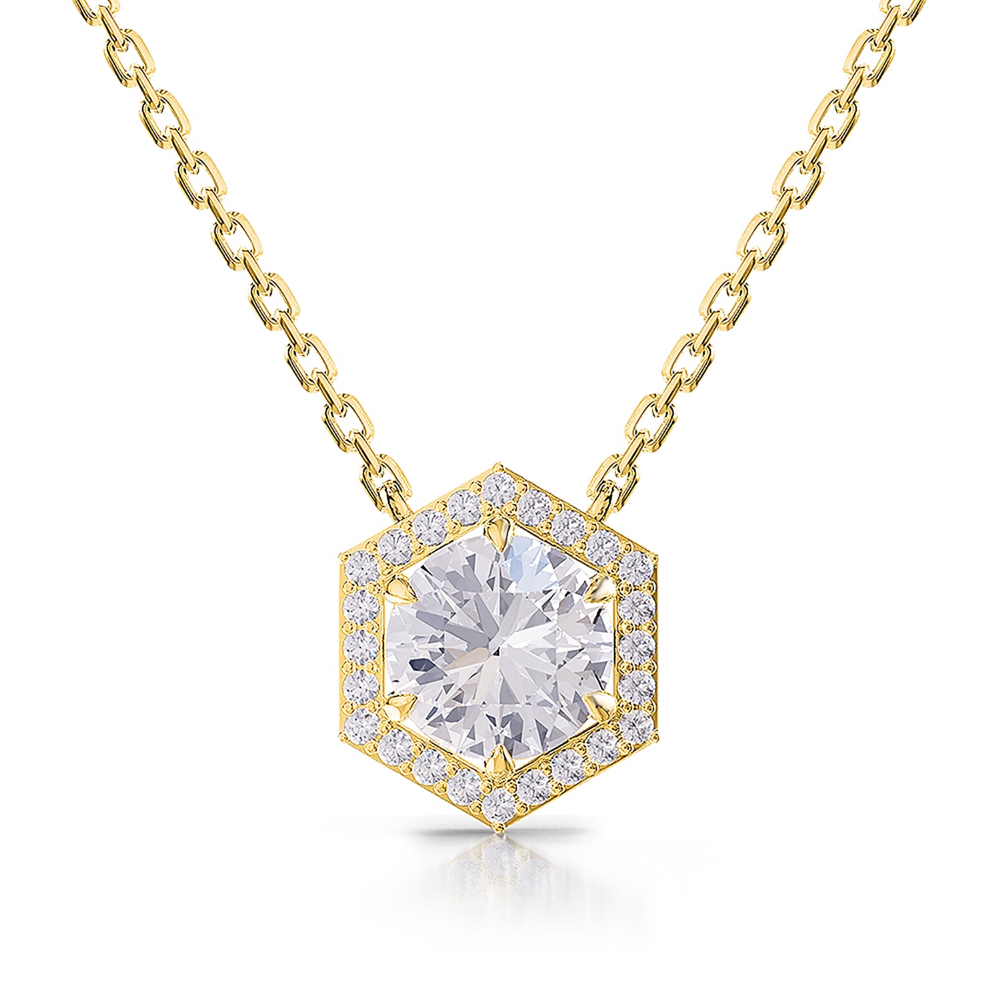 2.35 Carat Lab Grown Diamond Pendant Necklace 18"