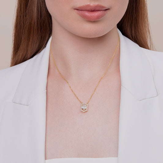 1.5 Carat Lab Grown Diamond Pendant Necklace 18"