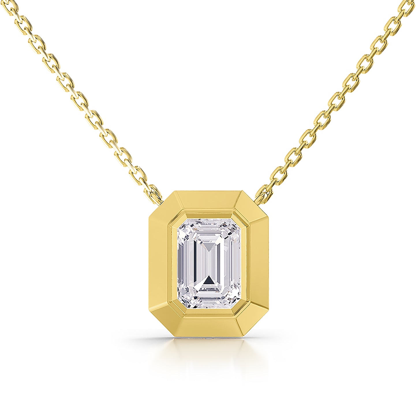 3 Carat Lab Grown Diamond Pendant Necklace 18"