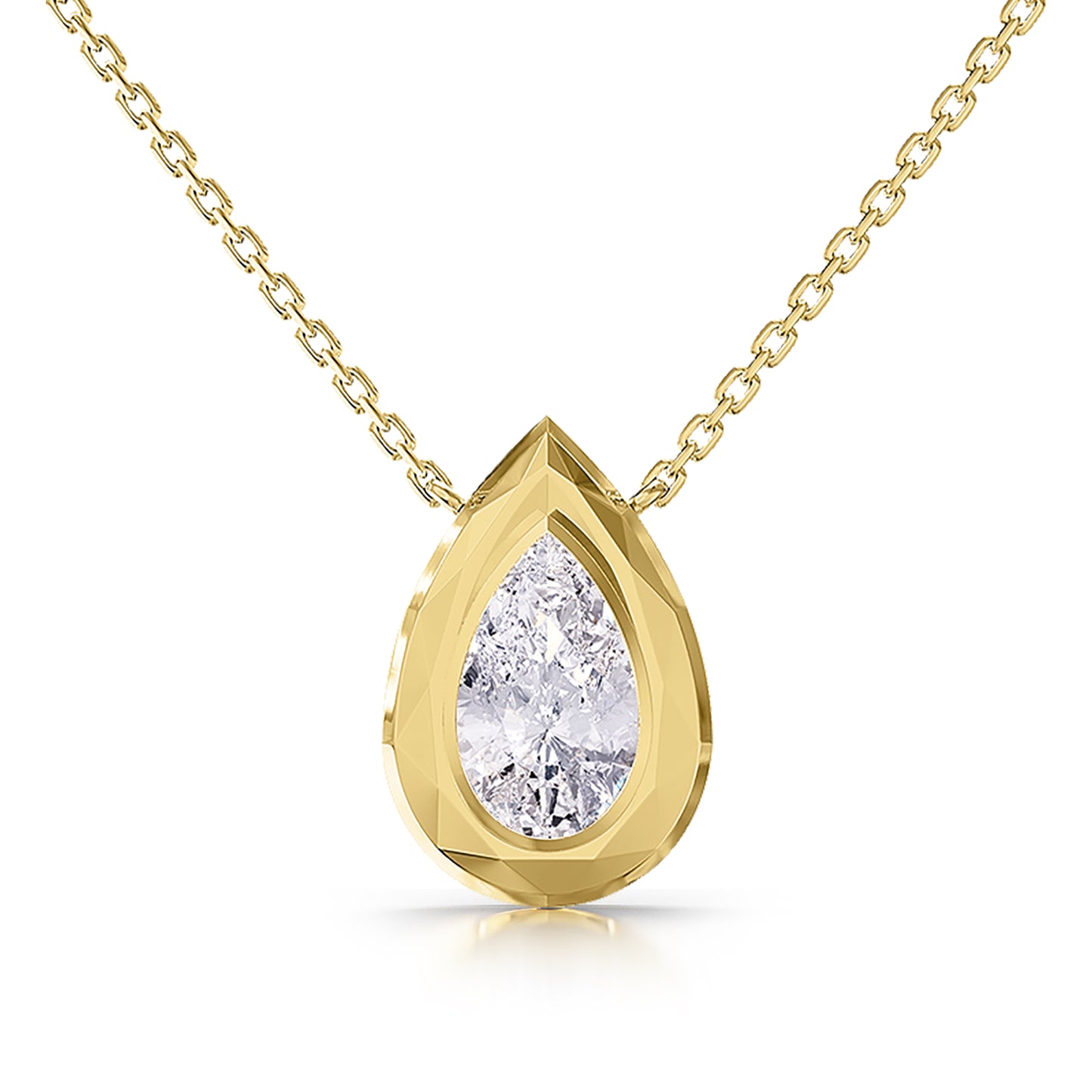 3 Carat Lab Grown Diamond Pendant Necklace 18"