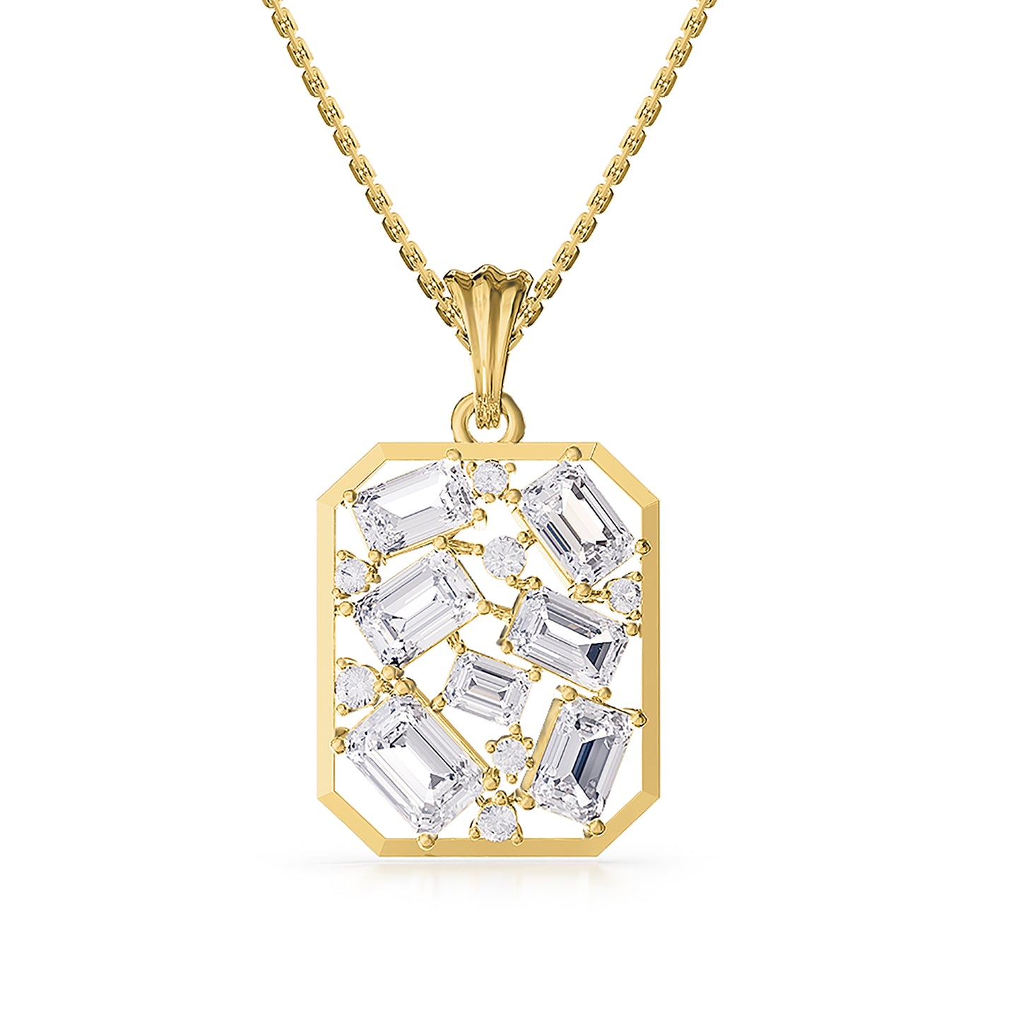 5 Carat Lab Grown Diamond Pendant Necklace 18"