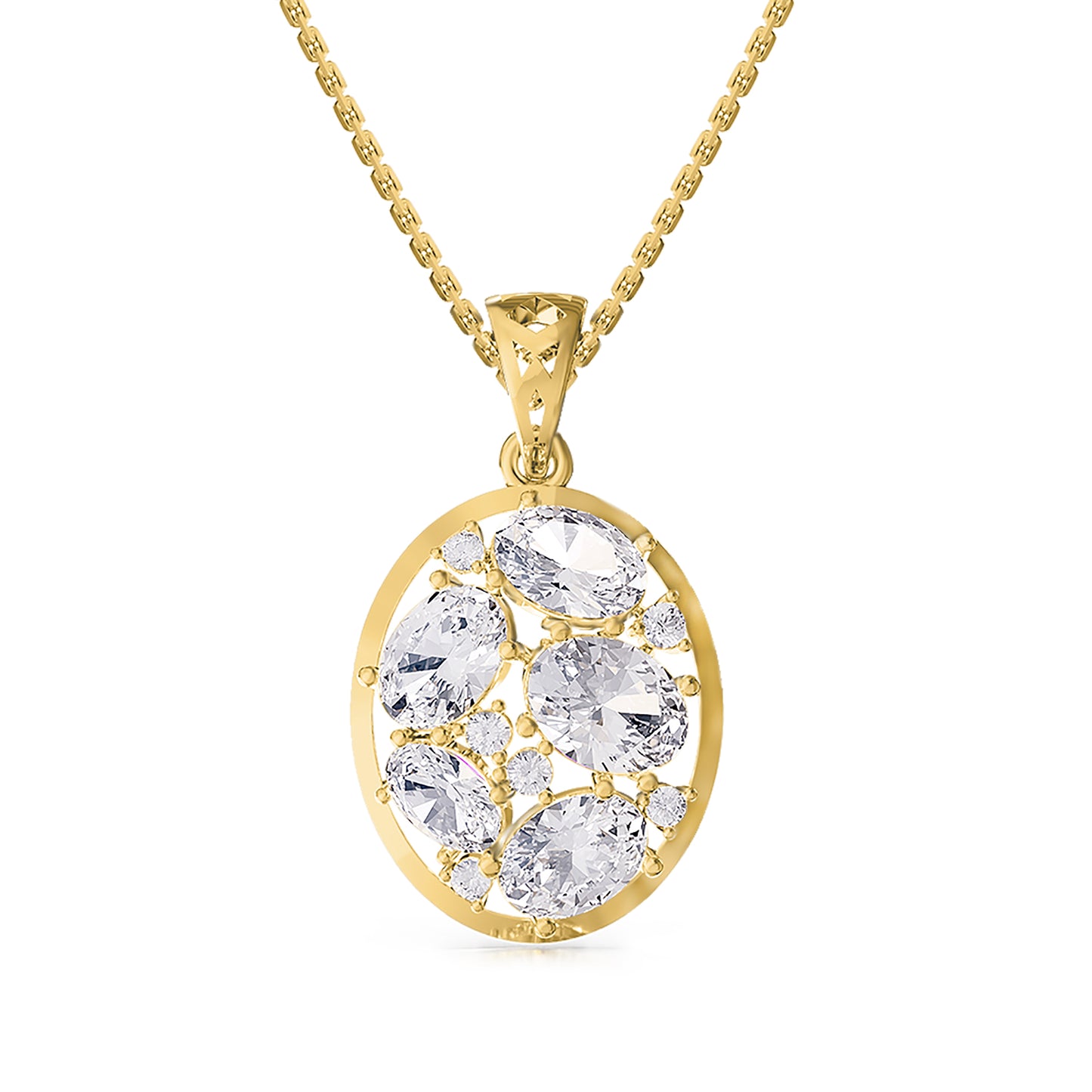 3.75 Carat Lab Grown Diamond Pendant Necklace 18"