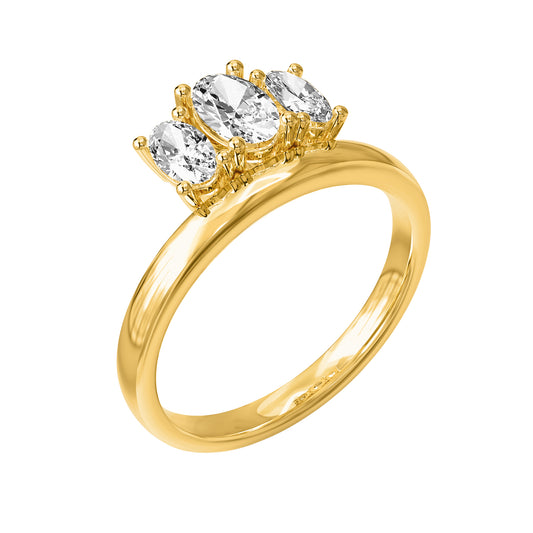 3/4 Carat Lab Grown Lab Grown Diamond Three-stone Ring