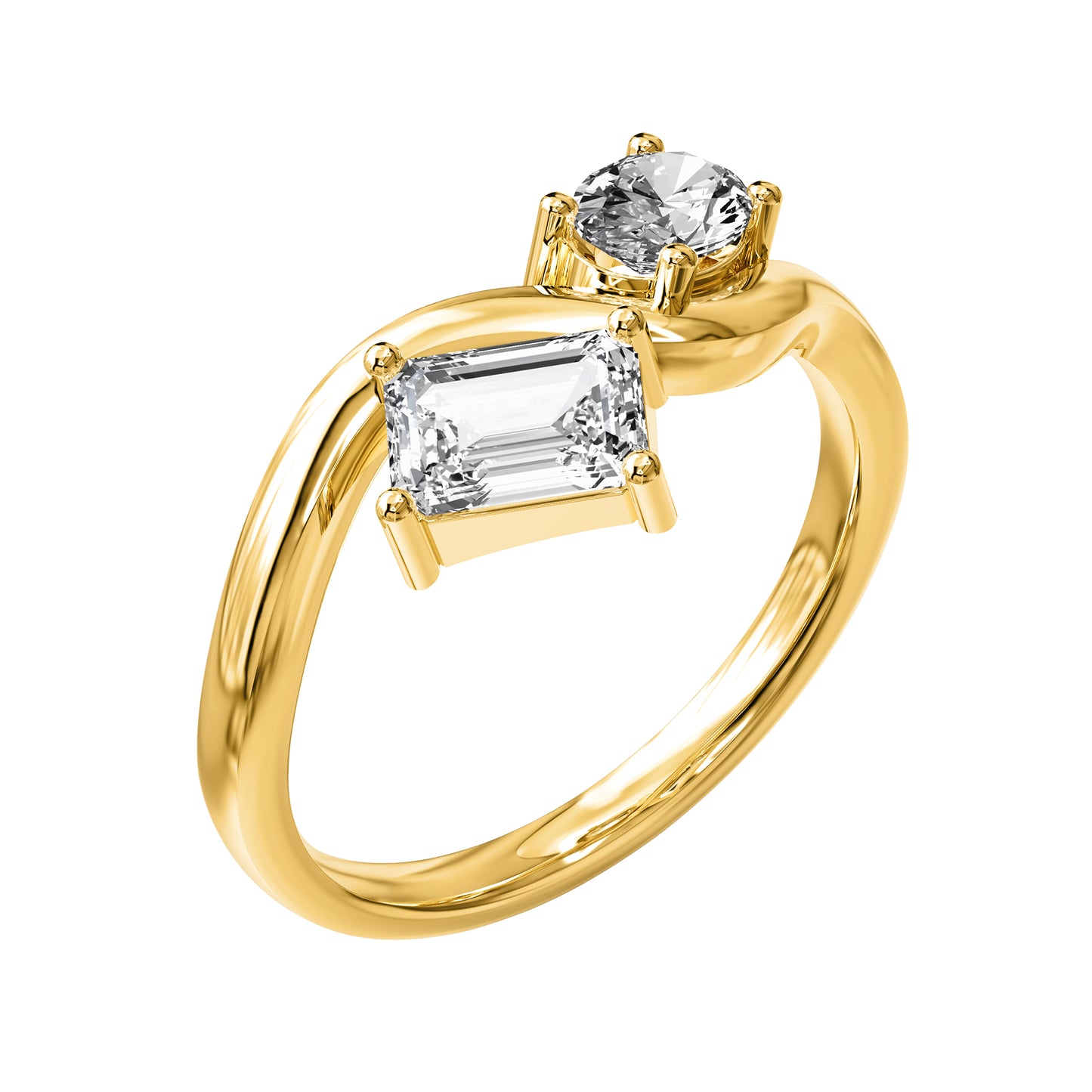 1.25 Carat Lab Grown Lab Grown Diamond Two-stone Ring