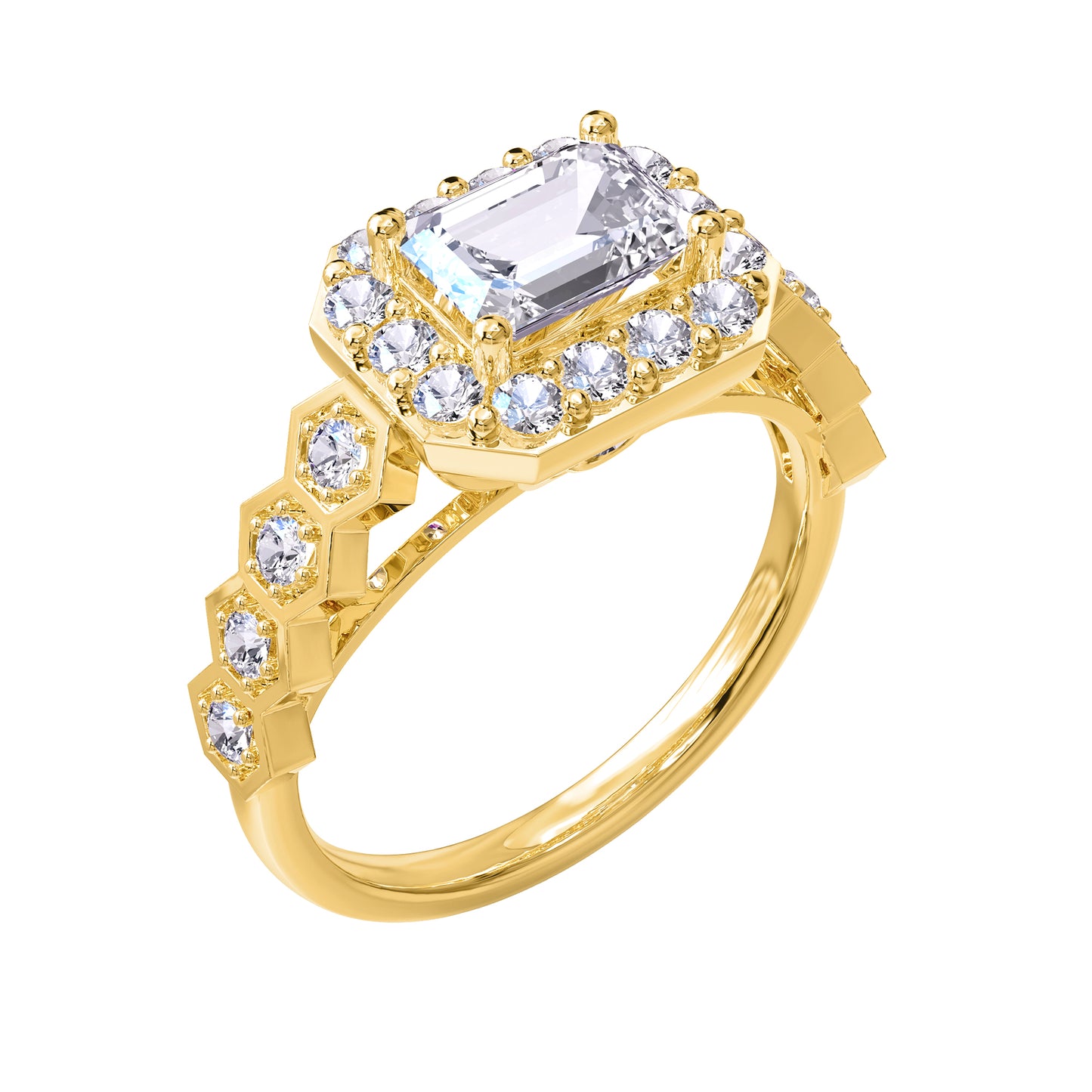 2 Carat Lab Grown Lab Grown Diamond Halo Engagement Ring