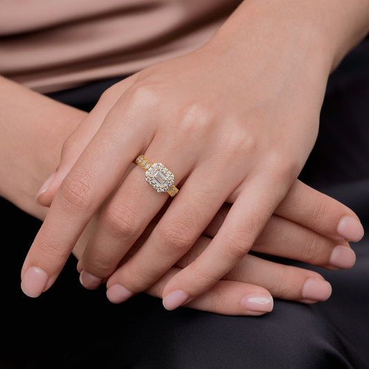 2 Carat Lab Grown Lab Grown Diamond Halo Engagement Ring