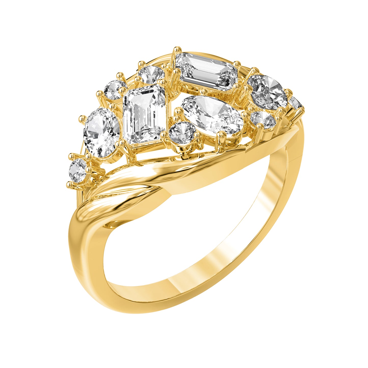 1.45 Carat Lab Grown Diamond Fancy Engagement Ring