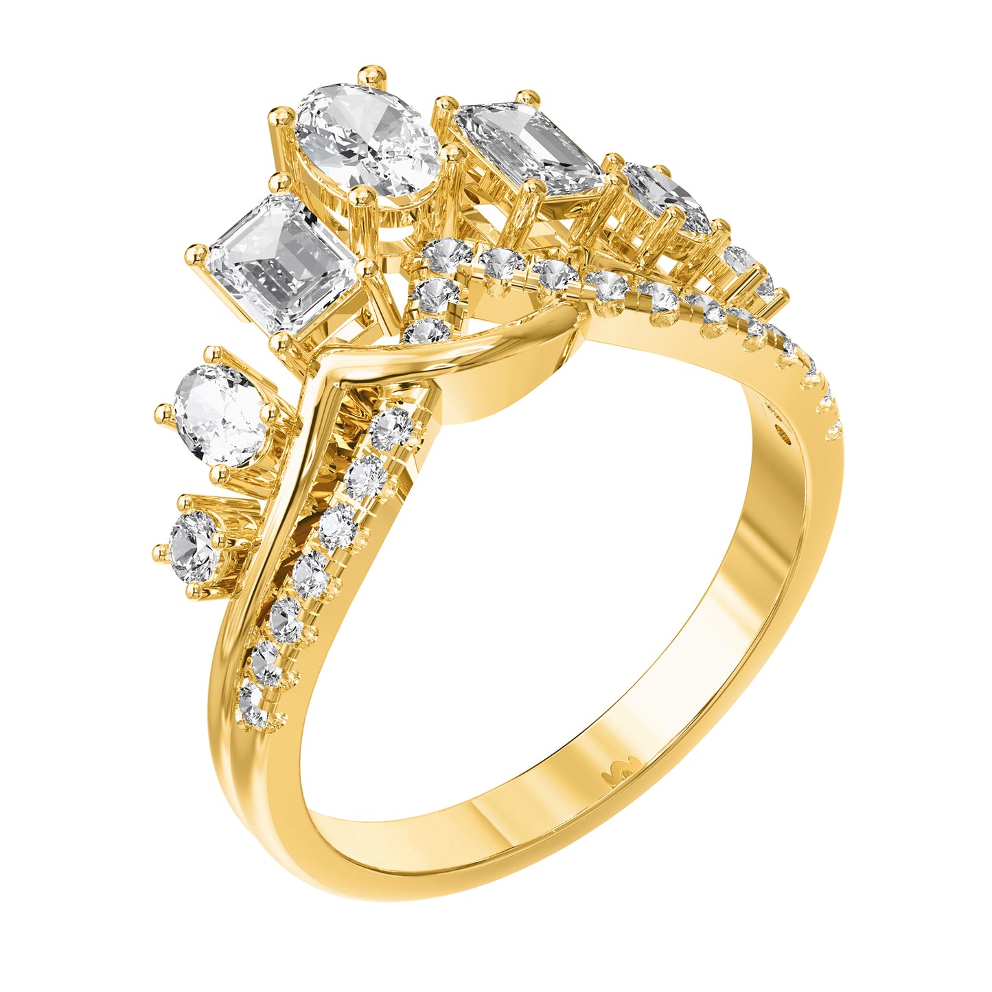 1.25 Carat Lab Grown Diamond Fancy Engagement Ring
