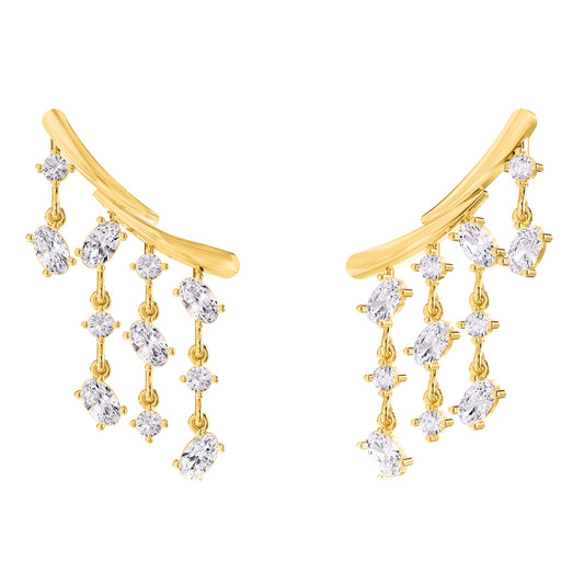 2.9 Carat Lab Grown Diamond Fancy Drop & Dangle Earrings