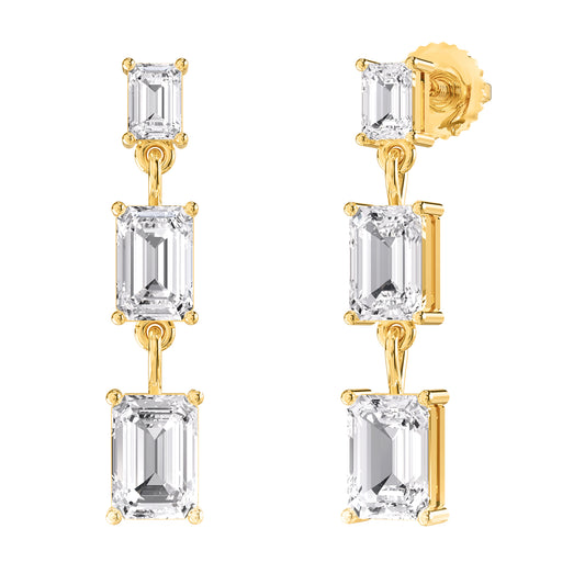 4 Carat Lab Grown Diamond Drop & Dangle Earrings