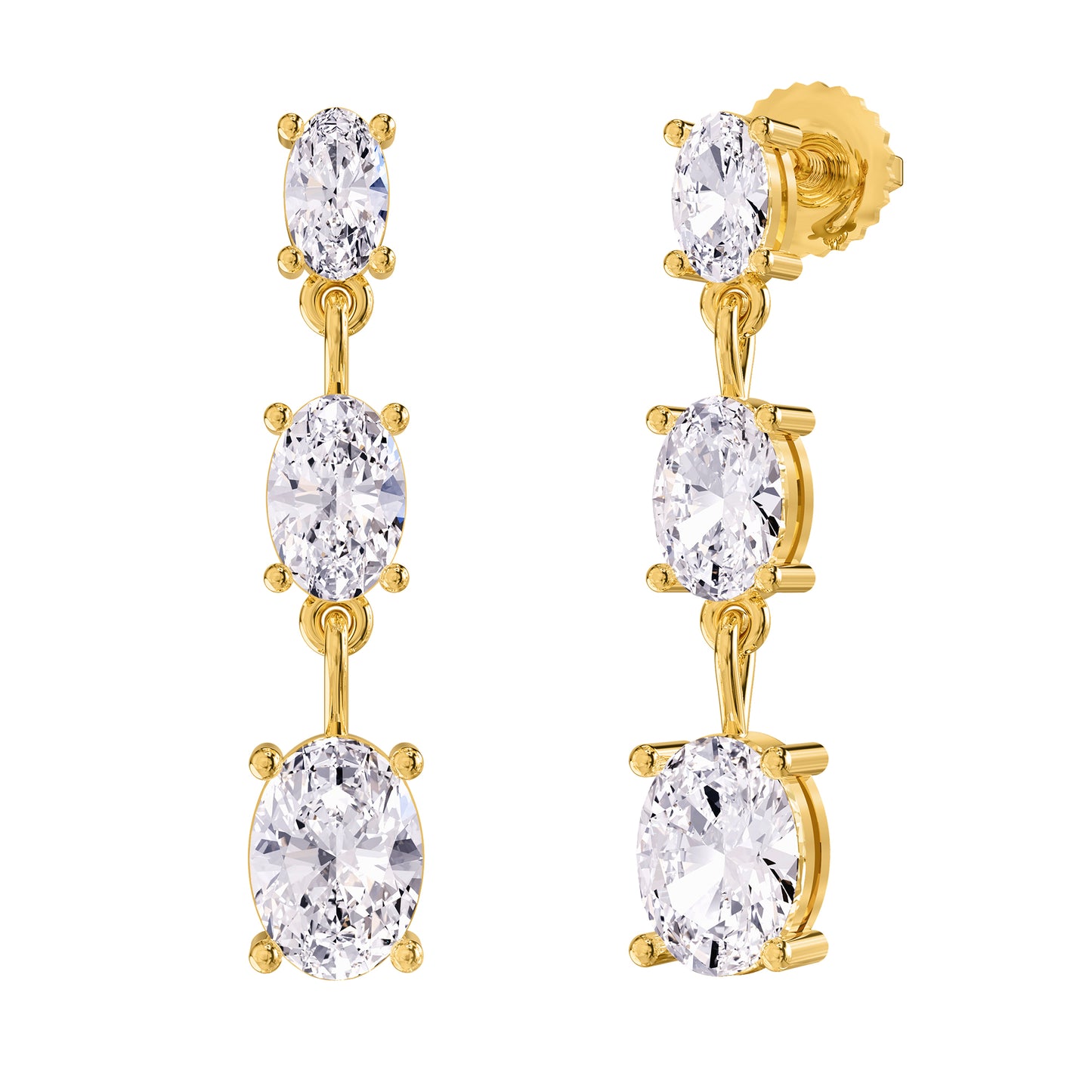 2.50 Carat Lab Grown Diamond Drop & Dangle Earrings