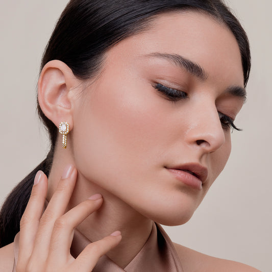 3.25 Carat Lab Grown Diamond Hoop Earrings