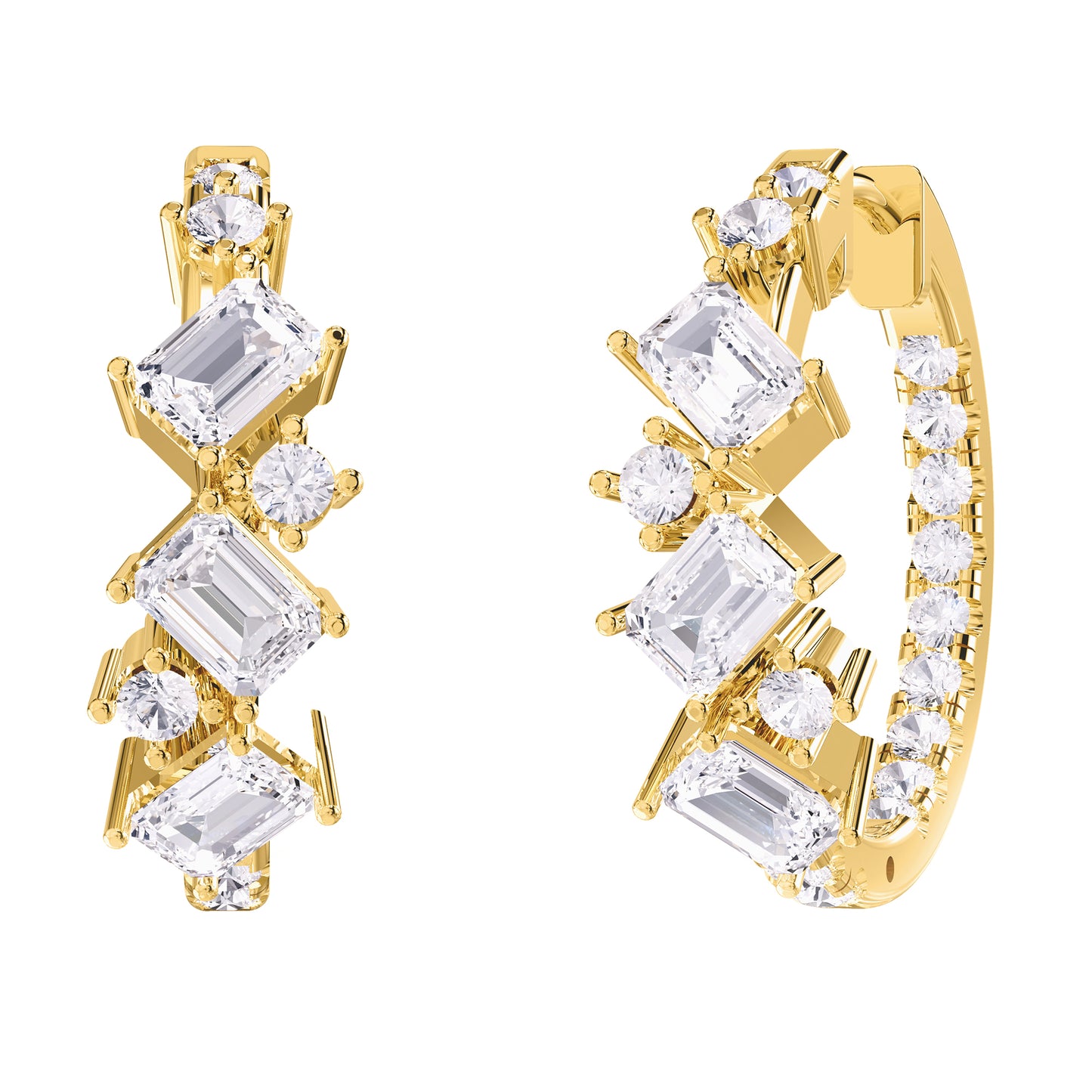 2.5 Carat Lab Grown Diamond Hoop Earrings