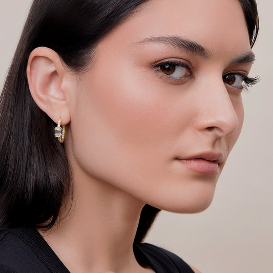 2.75 Carat Lab Grown Diamond Hoop Earrings