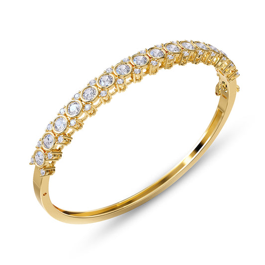 3.5 Carat Lab Grown Diamond Bangle Bracelet 7"