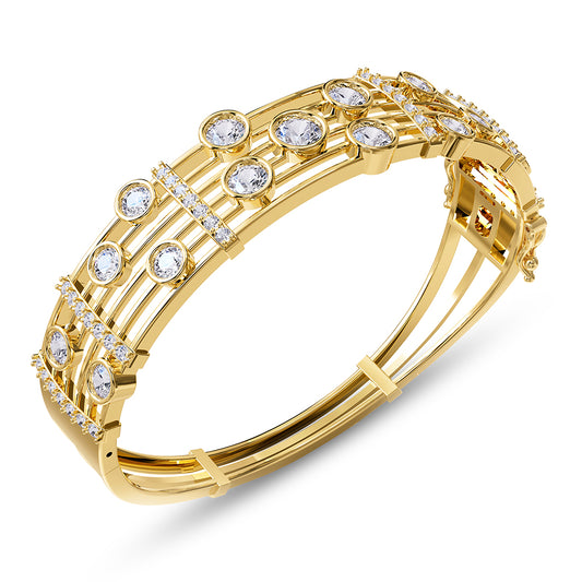 5 Carat Lab Grown Diamond Bangle Bracelet 7"