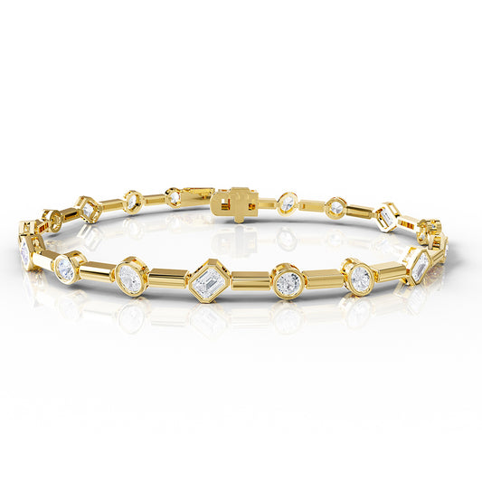 2.8 Carat Lab Grown Diamond Bangle Bracelet 7"