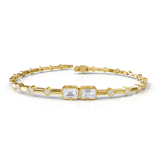 2 Carat Lab Grown Diamond Bangle Bracelet 7"