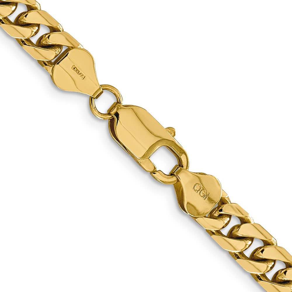 14k Yellow Gold 6.25mm Solid Miami Cuban Chain Necklace