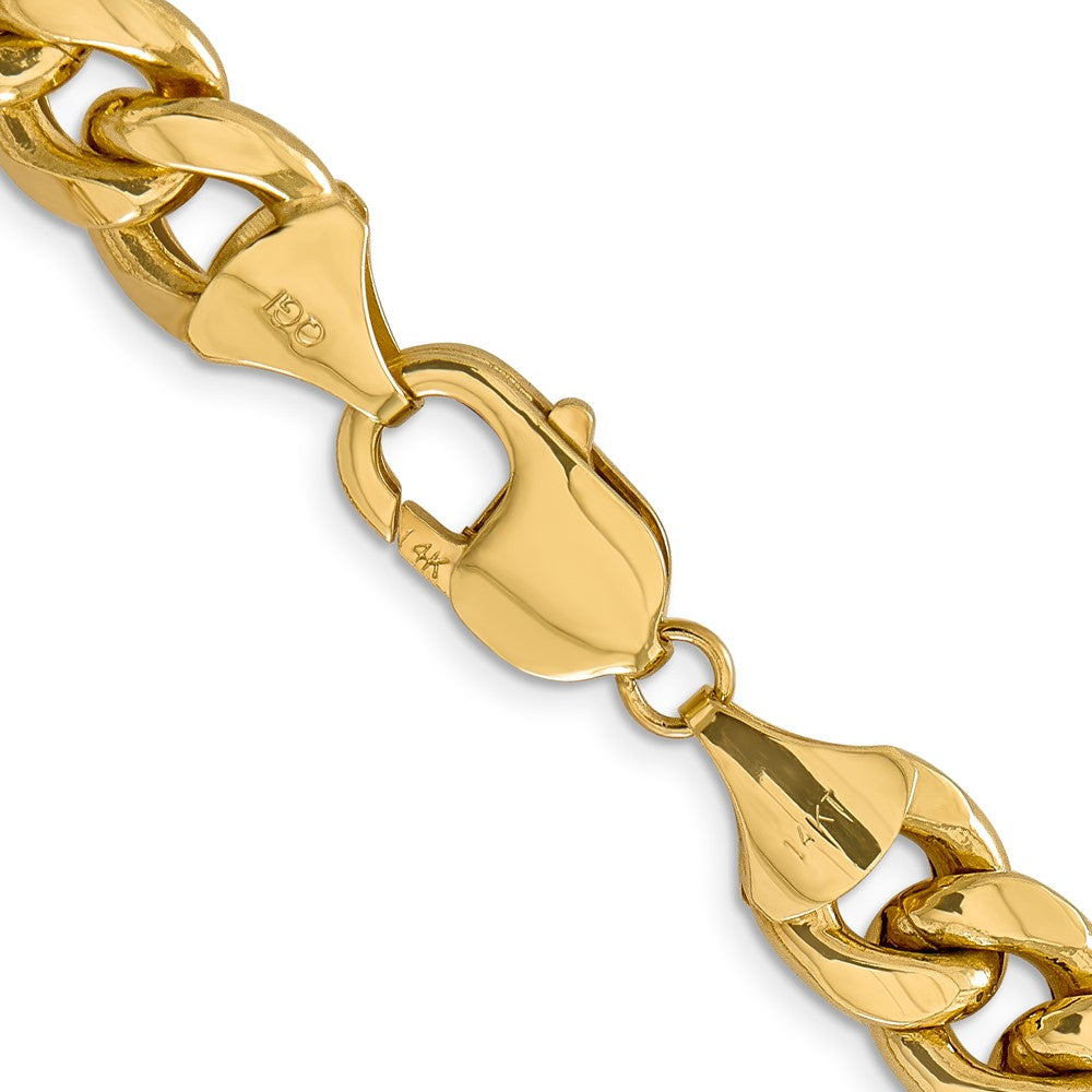 14k Yellow Gold 11mm Semi-Solid Miami Cuban Chain Necklace
