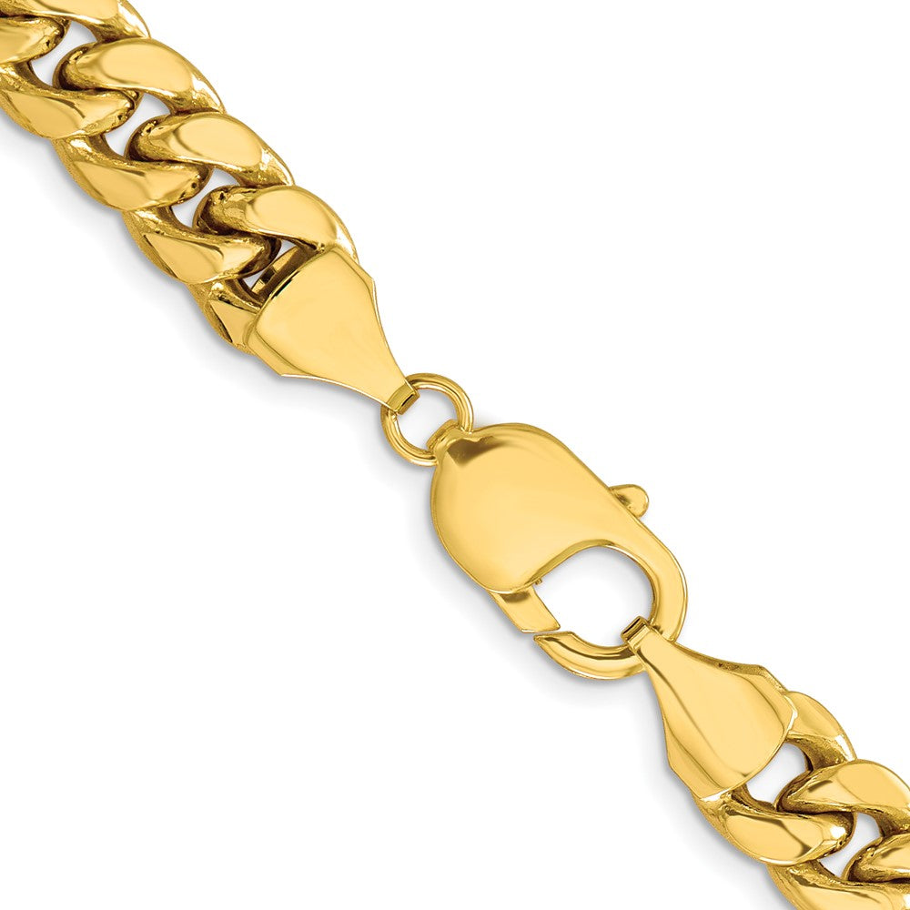 10k Yellow Gold Semi-Solid 9.3mm Miami Cuban Chain Necklace