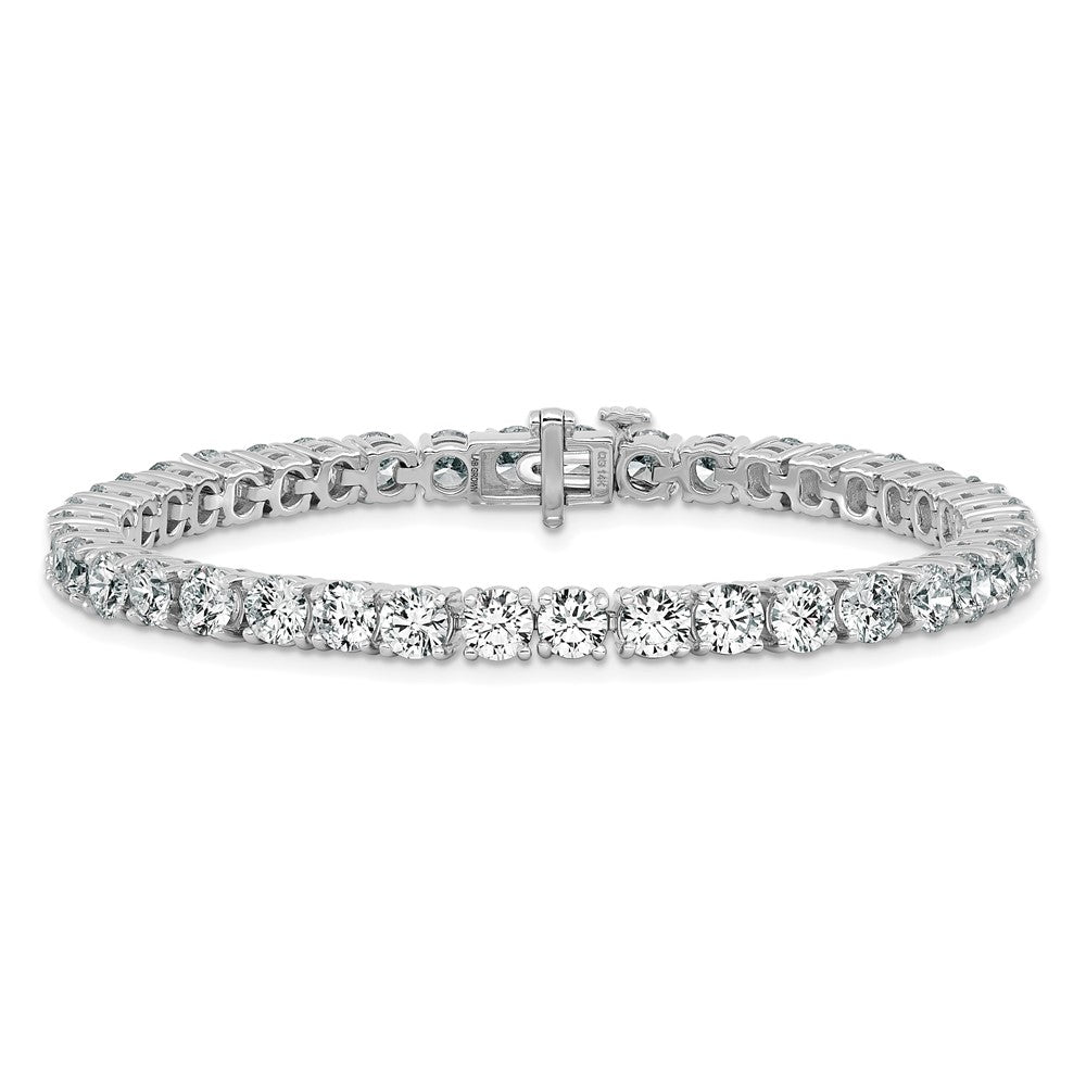 14k Gold Certified Lab Grown 12.5 Ct Diamond Tennis Bracelet 7"