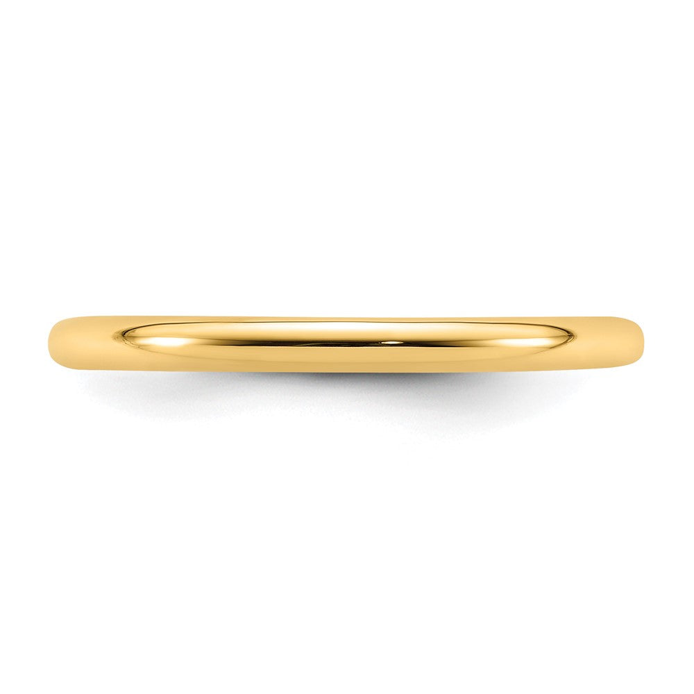 14k Yellow Gold 2mm Standard Weight Comfort Fit Wedding Band Ring