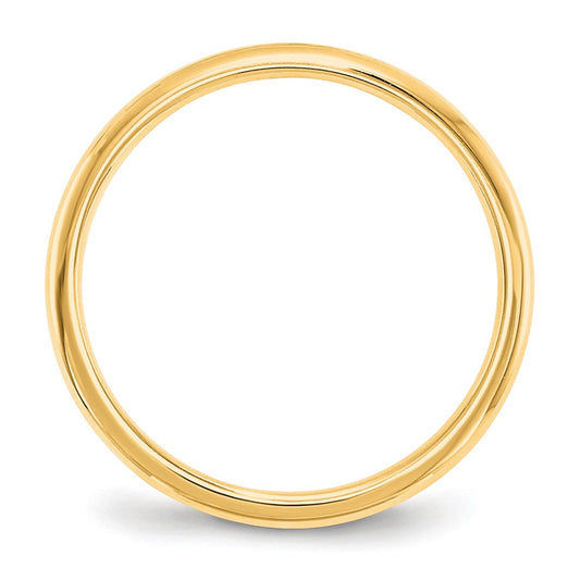 14k Yellow Gold 2mm Lightweight Comfort Fit Wedding Band Ring