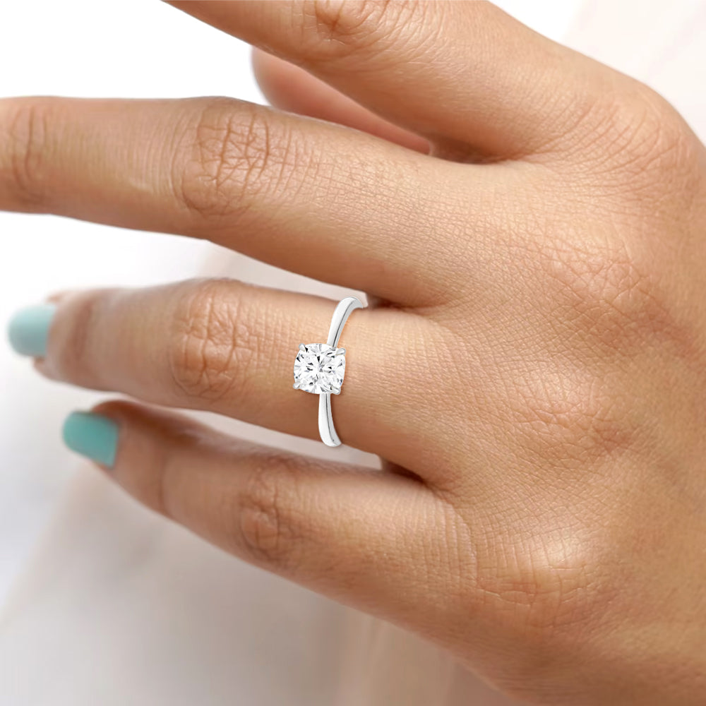 IGI Certified Lab Grown Diamond Engagement Ring 14k White Gold Clarity- VS, Color- EFG