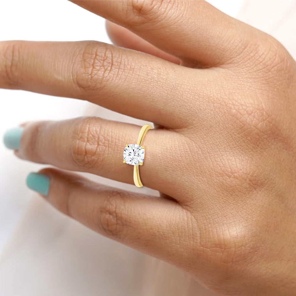 IGI Certified Lab Grown Diamond Engagement Ring 14k Yellow Gold Clarity- VS, Color- EFG (Copy)