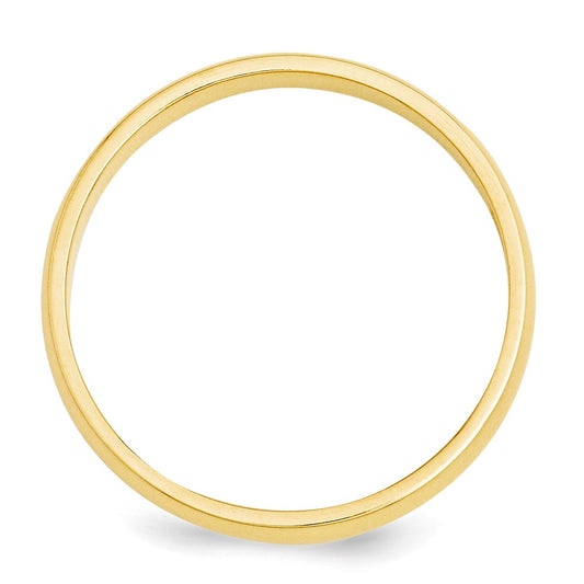 14k Yellow Gold 3mm Half-Round Wedding Band Ring