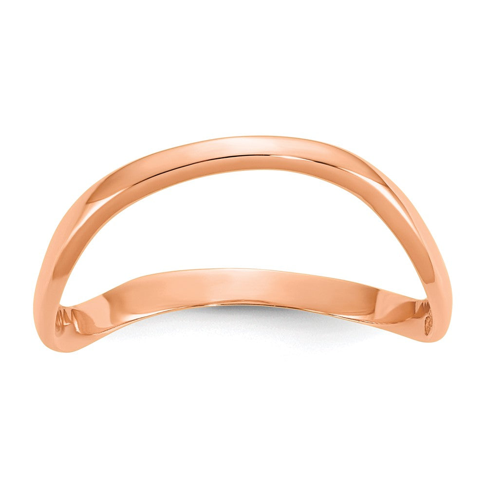 14K Rose Gold Wave Fashion Thumb Ring Size 9