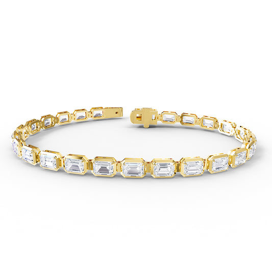 10 Carat Lab Grown Diamond fancy Tennis Bracelet 7"
