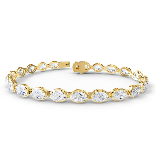 11 Carat Lab Grown Diamond fancy Tennis Bracelet 7"