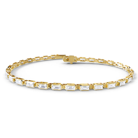3.25 Carat Lab Grown Diamond fancy Tennis Bracelet 7"