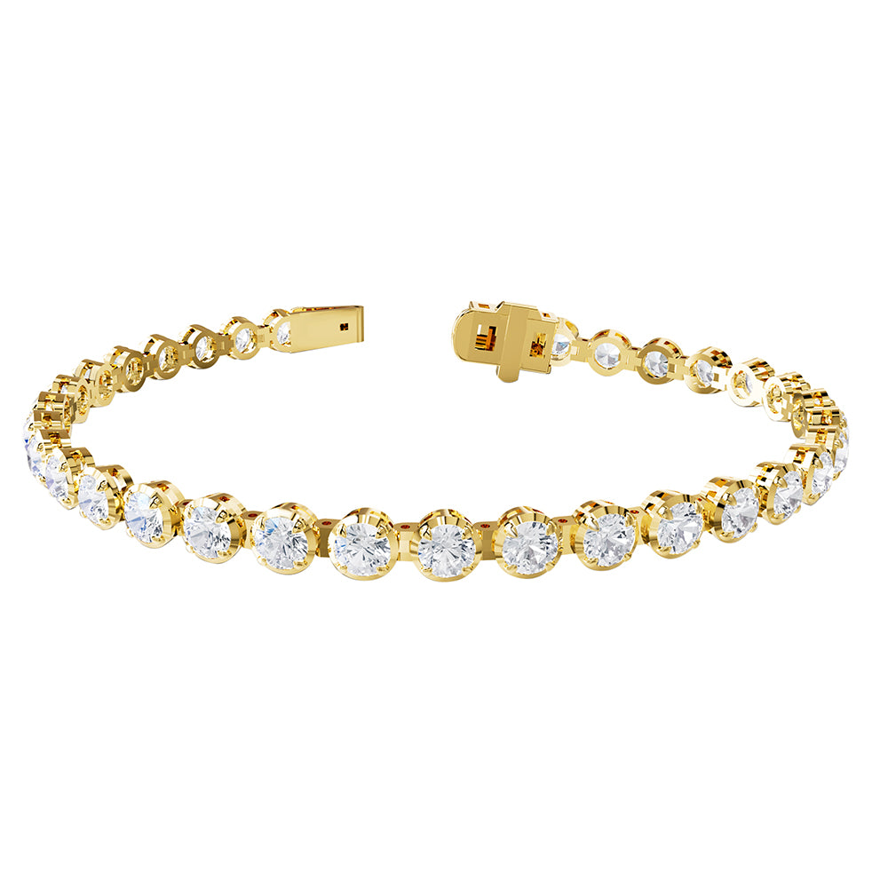 6 Carat Lab Grown Diamond fancy Tennis Bracelet 7"