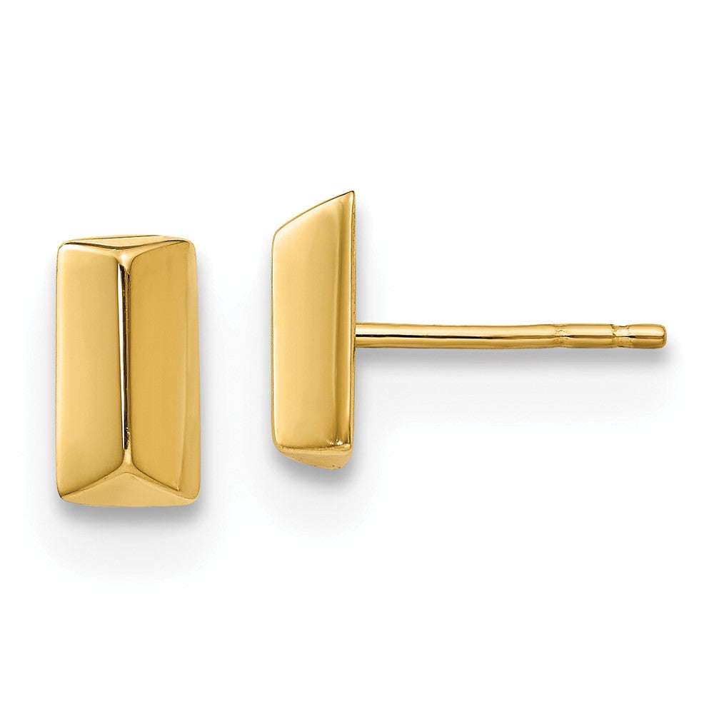 14k Yellow Gold Polished Fancy Stud Earrings