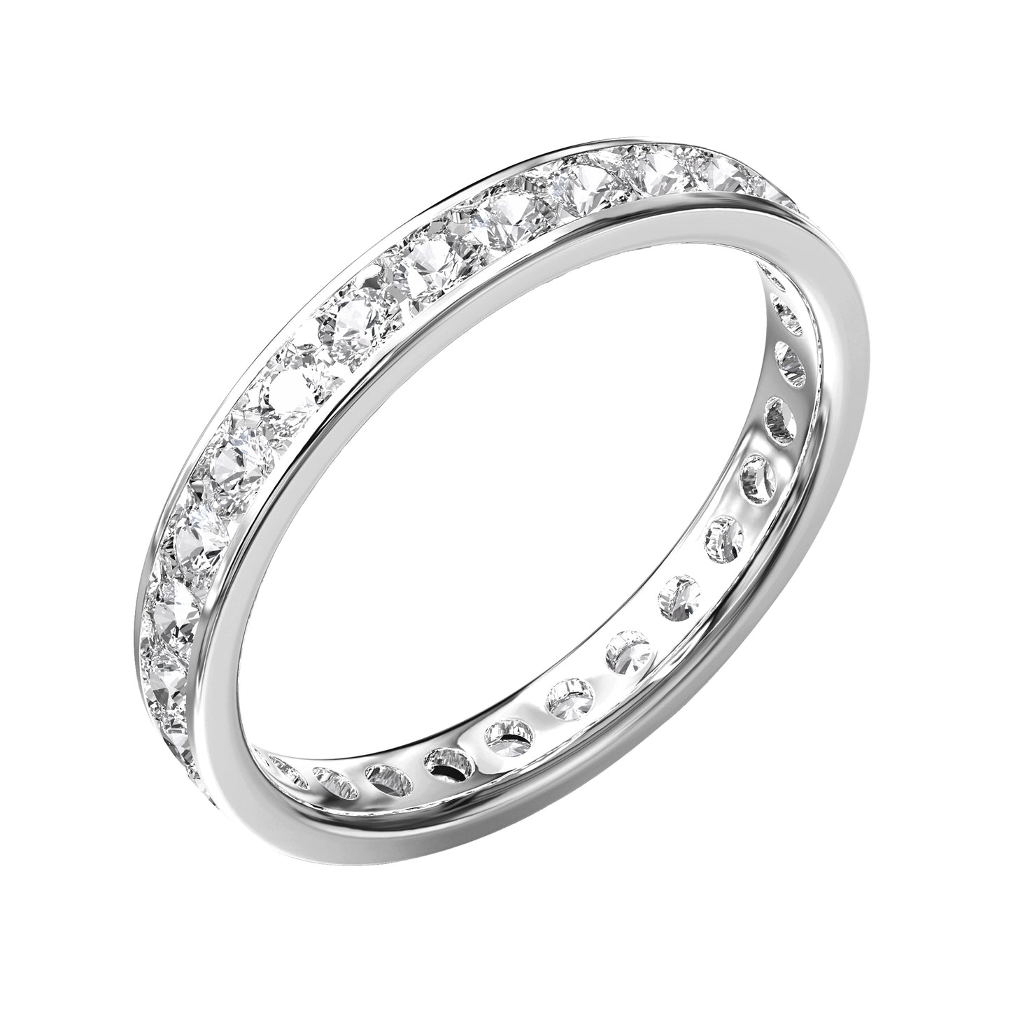 1 Carat Lab Grown Diamond Eternity Wedding Band Ring