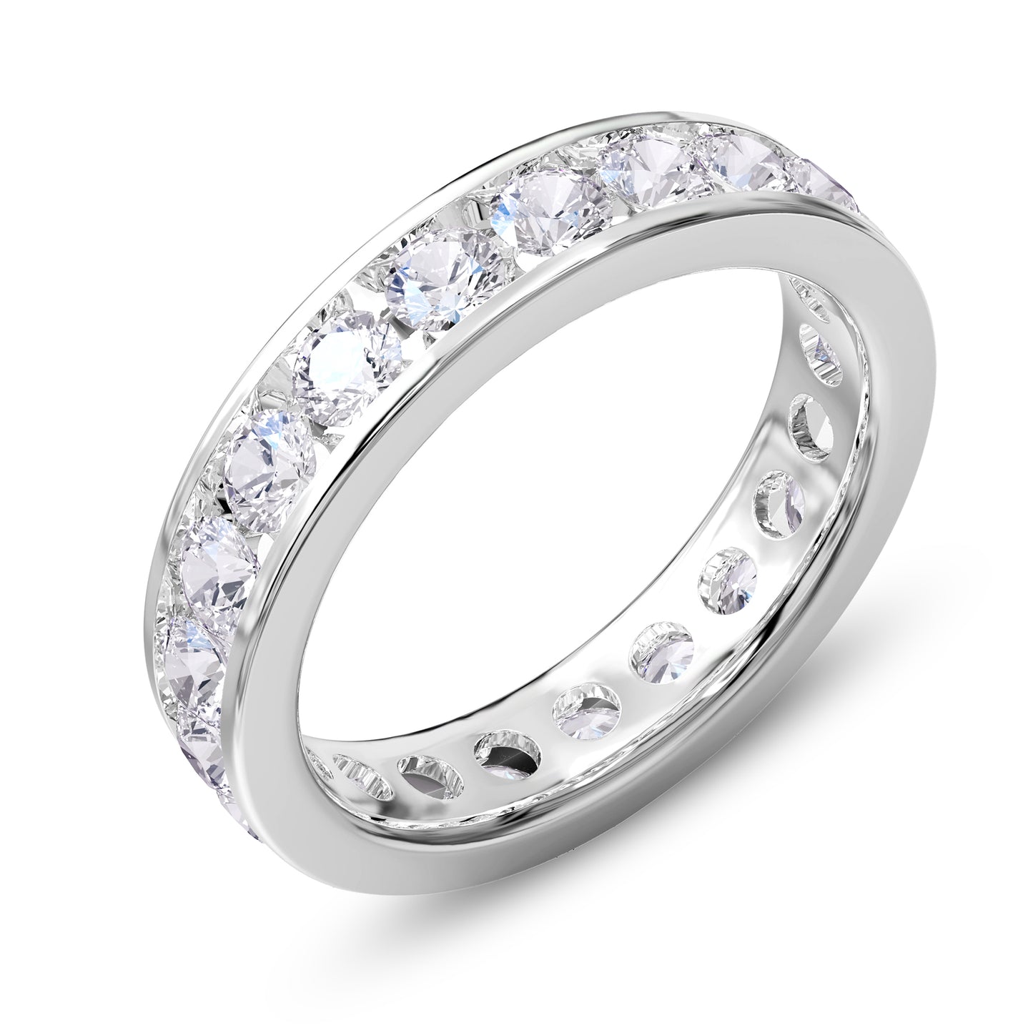 2 Carat Lab Grown Diamond Eternity Wedding Band Ring