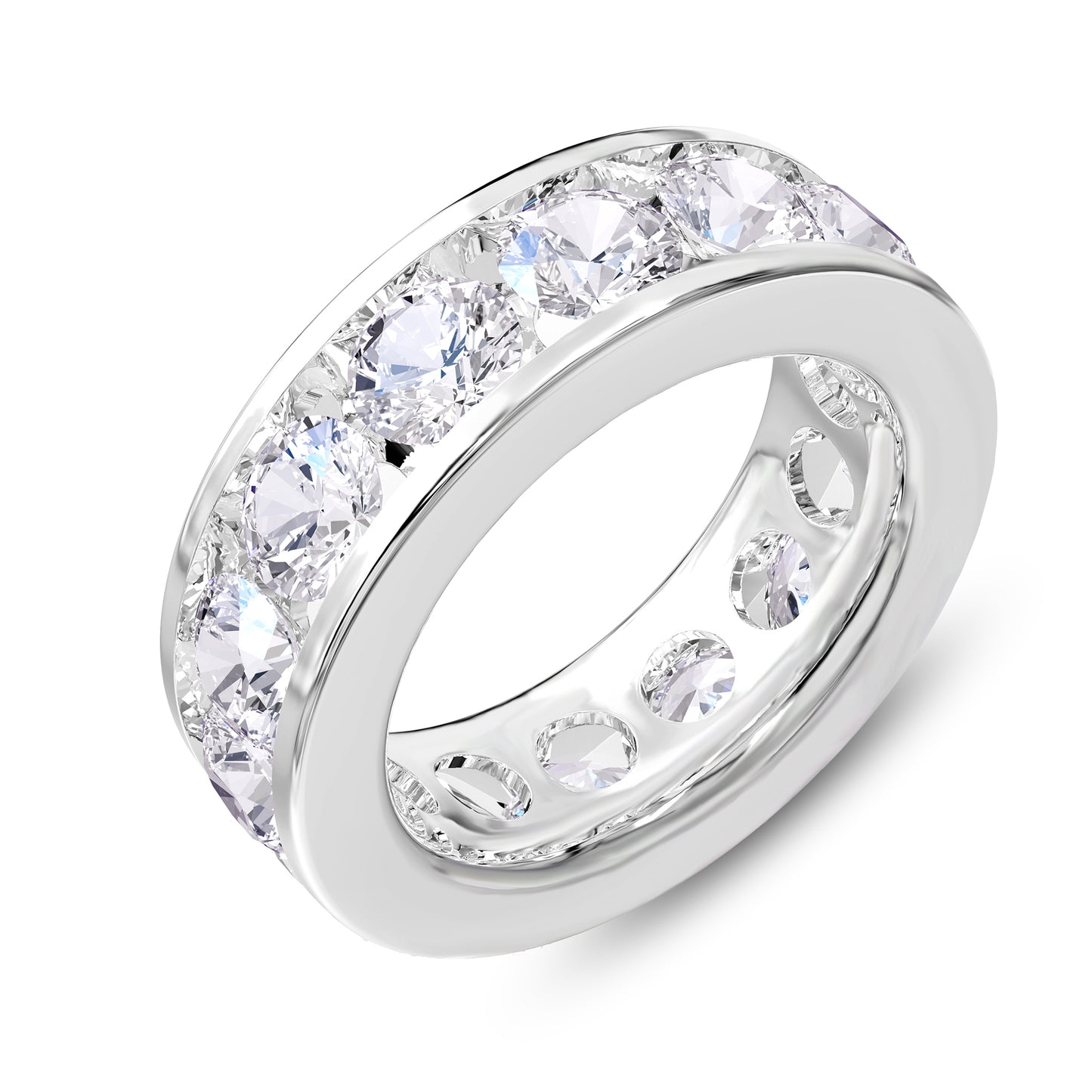 6.5 Carat Lab Grown Diamond Eternity Wedding Band Ring