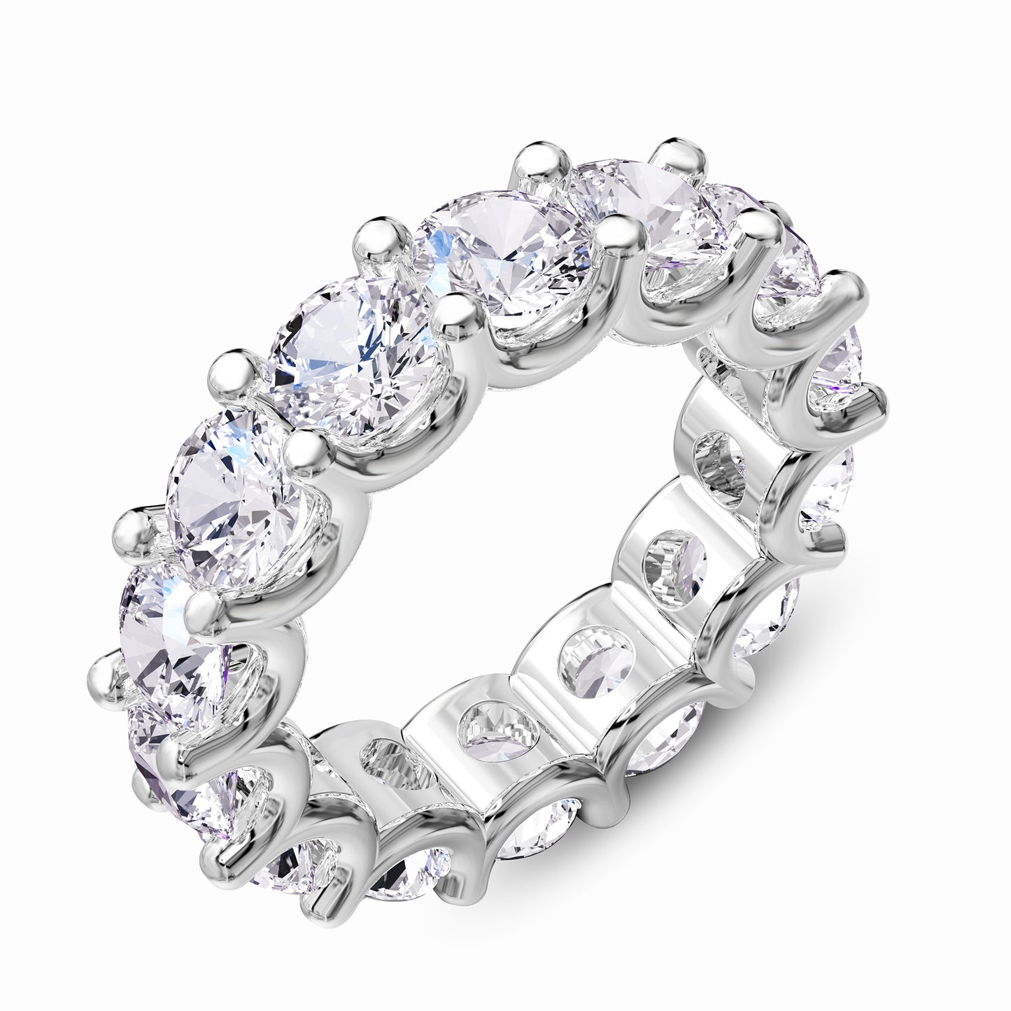 6.50 Carat Lab Grown Diamond Eternity Wedding Band Ring